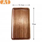 2Pcs Solid Wood Plate Rectangle Japanese Style Snack & Dessert Tray
