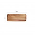 Natural Acacia Wood Tray Coffee Snacks Dessert & Tea Serving Plate, Size L