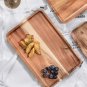 Natural Acacia Wood Tray Coffee Snacks Dessert & Tea Serving Plate, Size L