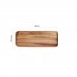 2Pcs Natural Acacia Wood Tray Coffee Snacks Dessert & Tea Serving Plate