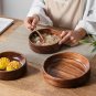 Walnut Solid Wood Bowl Creative Salad Fruit Storage Boat Bowl, Size M
