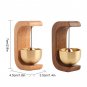 Wooden Wind Chimes Wireless Doorbell for Home Entrance, 1pc Light 1pc Dark