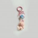 Creative Bowknot Doll Pendant Keychain Gift, Cream Beige