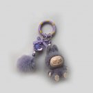 Creative Bowknot Doll Pendant Keychain Gift, Choco Brown