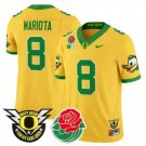 Marcus Mariota Jersey #8 Oregon Ducks 2025 Rose Bowl Game Patch Vapor Gold