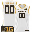 Custom Oregon Ducks Jersey 2025 Lightweight Basketball White Gold