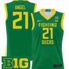 Brandon Angel Jersey #21 Oregon Ducks 2025 Lightweight Basketball Green