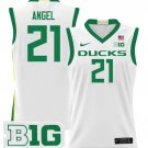 Brandon Angel Jersey #21 Oregon Ducks 2025 Lightweight Basketball White