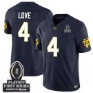Jeremiyah Love Jersey #4 Notre Dame Fighting Irish CFP First Round Patch Navy