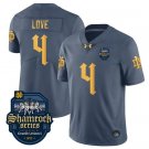 Jeremiyah Love Jersey #4 With Name Notre Dame Fighting Irish Shamrock