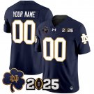 Notre Dame Fighting Irish 2025 CFP Final Patch Vapor Limited Custom Jersey Navy