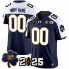 Notre Dame Fighting Irish 2025 CFP Final Patch Vapor Limited Custom Jersey Navy Alternate