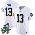 Notre Dame Fighting Irish 2025 #13 CARR Gridiron Leprechaun Edition Vapor Limited  White
