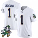Notre Dame Fighting Irish 2025 #1 GREATHOUSE Gridiron Leprechaun Edition Vapor Limited  White