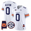 Damari Alston Jersey #0 Auburn Tigers 2025 Alabama Patch Stitched White