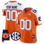 Custom Auburn Tigers Jersey Name, Number 2025 Alabama Orange Alternate