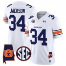 Bo Jackson Jersey #34 Auburn Tigers 2025 Alabama Patch Stitched White
