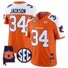 Bo Jackson Jersey #34 Auburn Tigers 2025 Alabama Patch Stitched Orange Alternate
