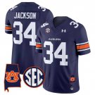 Bo Jackson Jersey #34 Auburn Tigers 2025 Alabama Patch Stitched Navy
