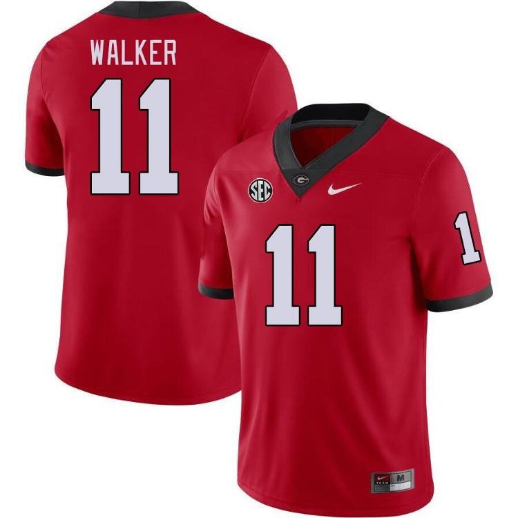 Georgia Bulldogs Jalon Walker Red College Football Jersey