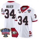 Herschel Walker Jersey #34 Georgia Bulldogs 2025 Sugar Bowl Patch Vapor White