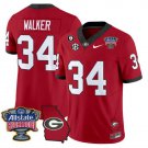 Herschel Walker Jersey #34 Georgia Bulldogs 2025 Sugar Bowl Patch Vapor Red