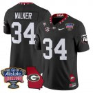 Herschel Walker Jersey #34 Georgia Bulldogs 2025 Sugar Bowl Patch Vapor Black