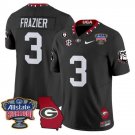 Nate Frazier Jersey #3 Georgia Bulldogs 2025 Sugar Bowl Patch Vapor Black