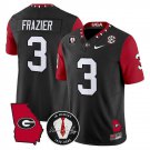 Nate Frazier #3 Georgia Bulldogs 2025 Map Vince Dooley Black Red