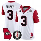 Men's Nate Frazier #3 Georgia Bulldogs 2025 Map Vince Dooley White Red