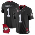 Men's Zachariah Branch Jersey #1 Georgia Bulldogs 2025 Georgia Map Black