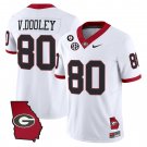 Vince Dooley Jersey #80 Georgia Bulldogs 2025 Georgia Map, Vince Dooley Stitched