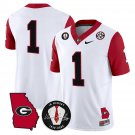 Team Jersey #1 Georgia Bulldogs 2025 Vapor Limited Stitched White