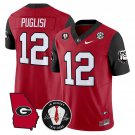 Ryan Puglisi Jersey #12 Georgia Bulldogs 2025 Vapor Limited Stitched Red