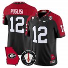 Ryan Puglisi Jersey #12 Georgia Bulldogs 2025 Vapor Limited Stitched Black Alternate