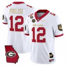 Ryan Puglisi Jersey #12 Georgia Bulldogs 2025 Georgia Map, Vince Dooley Stitched
