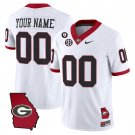 Men's Custom Georgia Bulldogs Jersey 2025 Vince Dooley Stitched White