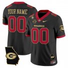 Men's Custom Georgia Bulldogs Jersey 2025 Vince Dooley Stitched Black Gold