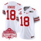 Men's Ohio State Buckeyes #18 Will Howard White 2025 CFP Final Jersey