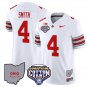 Jeremiah Smith Jersey #4 Ohio State Buckeyes Cotton Bowl Patch Stitched White