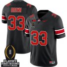 Devin Brown Jersey #33 Ohio State Buckeyes Playoff First Round Patch Black