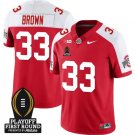 Devin Brown Jersey #33 Ohio State Buckeyes Playoff First Round Patch Alternate