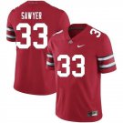 Men Jack Sawyer Jersey Red #33 Ohio State Buckeyes College Football Stitched