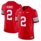 Caleb Downs Jersey #2 Ohio State Heritage Stripe 2025-26 Stitched Red