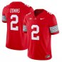 Caleb Downs Jersey #2 Ohio State Heritage Stripe 2025-26 Stitched Red