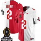 Emeka Egbuka Jersey #2 Ohio State Buckeyes Playoff First Round Patch Split