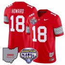 Will Howard Jersey #18 Ohio State Buckeyes Cotton Bowl Patch Stitched Red