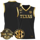 Team Jersey Texas Longhorns 2025 Sec Final Four Patch Stitched Black Gold