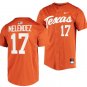 Ivan Melendez Jersey Texas Longhorns College Baseball Full-Button Orange #17