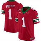 Xavier Worthy Jersey #1 Texas Longhorns Mexico Vapor College Football Red